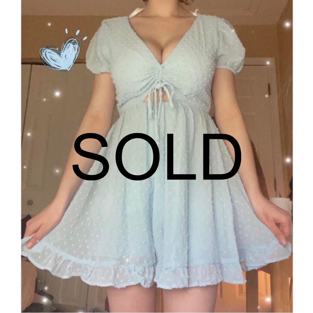 Light blue cute dress/romper short length